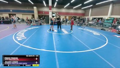 215 lbs Cons. Round 1 - Primo Pinson, Scots Wrestling Club vs Julian Loaiza, Silverback Wrestling Forth Worth