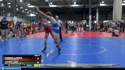 126 lbs Round 2 (4 Team) - Cayden Laws, REAL LIFE WRESTLING CLUB vs Darrien Llorens, HANOVER HAWKEYE