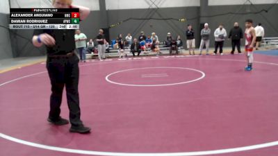 U14 GR - 120 lbs 2nd Place Match - Alexander Anguiano, Hillsboro Mat Club vs Damian Rodriguez, All-Phase Wrestling Club