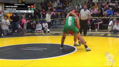 142 lbs Cons. Round 1 - Nico Salcedo, Woodlake vs Jordan Leal, Reedley Wrestling