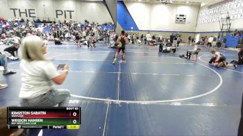 80 lbs Cons. Semi - Wesson Hansen, Roy Wrestling Club vs Kingston Sabatin, Westlake