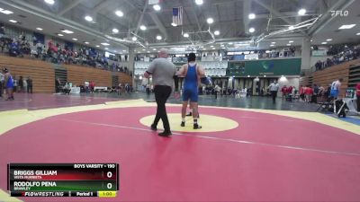 190 lbs Champ. Round 1 - Rodolfo Pena, Brawley vs Briggs Gilliam, Vista Murrieta