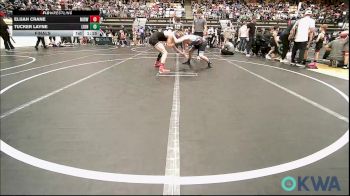 132 lbs Final - Elijah Crane, Midwest City Bombers Youth Wrestling Club vs Tucker Layne, Lions Wrestling Academy