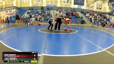 105 lbs Placement Matches (8 Team) - Max Manley, Jet Wrestling Club vs Cole Tidwell, Alphas Wrestling