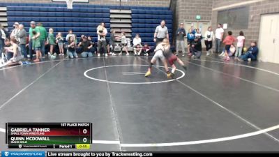 55 lbs 1st Place Match - Quinn McDowall, Idaho Gold vs Gabriela Tanner, Small Town Wrestling