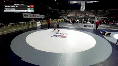 106 lbs Cons. Quarters - Masao Parsons, Reign Wrestling Club vs Eric Nunez, Rough House Wrestling