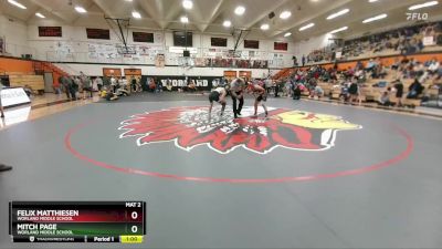 115-120 lbs Cons. Semi - Mitch Page, Worland Middle School vs Felix Matthiesen, Worland Middle School