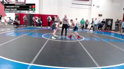 120 lbs Cons. Round 3 - Benjamin Flick, Highland vs Brady Miller, Contenders Wrestling Acadamy