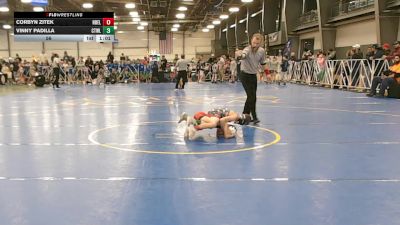 56 lbs Round 1 - 9:00am Friday - Corbyn Zitek, Nebraska Elite vs Vinny Padilla, CTWHALE