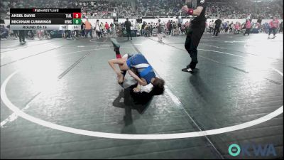 61 lbs Round Of 16 - Aksel Davis, Tahlequah Wrestling Club vs Beckham Cummings, Newcastle Youth Wrestling