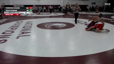 157 lbs 5th Place Match - Zean AlObaidi, UW - La Crosse vs Christian Stanek, Central