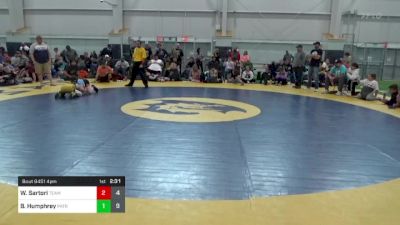 90 lbs Round 3 - Wyatt Sartori, Team Gotcha vs Brock Humphrey, Patriots WC WV