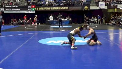 125 lbs Champ. Round 1 - Brett Birchman, Wartburg vs Izzy Balsiger, Wis.-Eau Claire