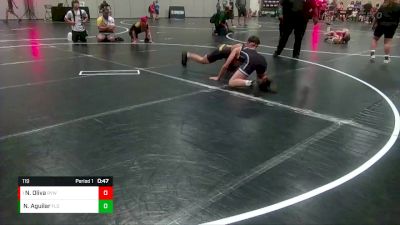 119 lbs Quarterfinal - Noah Oliva, Riverton-Williamsville Youth W vs Nicholas Aguilar, Florida