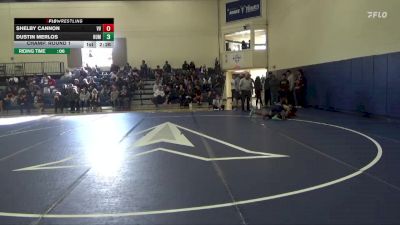 133 lbs Champ. Round 1 - Dustin Merlos, Cal Poly Humbolt vs Shelby Cannon, Victor Valley College