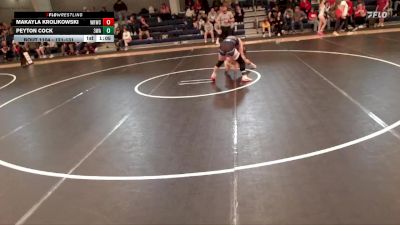121-131 lbs Champ. Round 1 - Makayla Krolikowski, Wood River Wrestling Club vs Peyton Cock, 308 Wrestling Academy