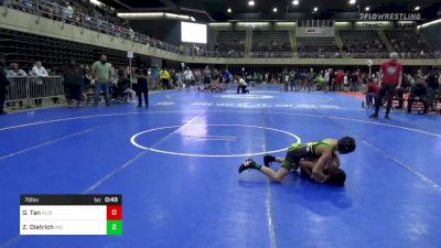 70 lbs Quarterfinal - Gable Tan, Aldie vs Zolan Dietrich, Rio Grande