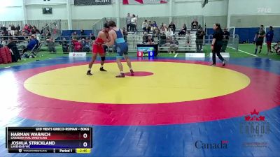 80kg Champ. Round 1 - Harman Waraich, Canadian Mal Wrestling vs Joshua Strickland, Lakehead WC