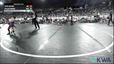55 lbs Quarterfinal - Ayva House, Hinton Takedown Club vs Kyllie Gwinn, Buck Pride Wrestling