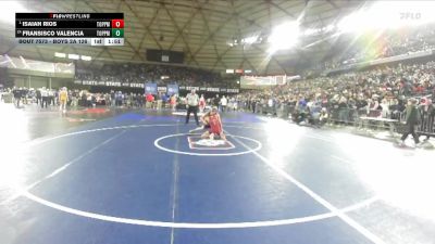 Boys 2A 126 lbs Quarterfinal - Isaiah Rios, Toppenish vs Fransisco Valencia, Toppenish