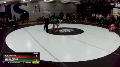 110 lbs. Cons. Round 3 - Alice Keefe, Park Hill vs Sierra Crook, Mid-Buchanan