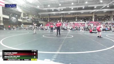 92 lbs Quarterfinal - Paxton Terry, Nebraska Boyz vs Braxton Delzeit, Hays Wrestling Club