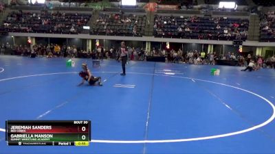 40 lbs Round 2 - Gabriella Manson, Summit Wrestling Academy vs Jeremiah Sanders, Red Cobra