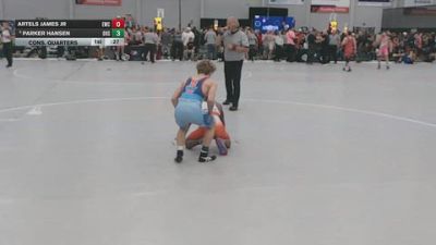 113 lbs Cons. Quarters - Parker Hansen, Ozark High School vs Artels James Jr, Elevate Wrestling Club