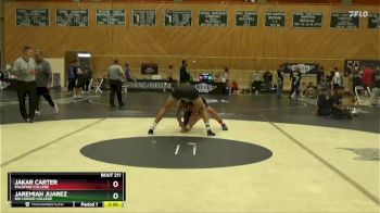 197 lbs 3rd Place Match - Jaremiah Juarez, Rio Hondo College vs Jakar Carter, Palomar College