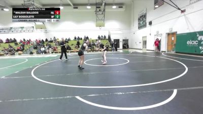 124 lbs Champ. Round 1 - Lily Bossoletti, Moorpark vs Maleah Ballejos, Palomar College