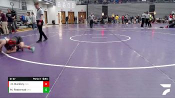 61-67 lbs Cons. Semi - Cory Buckley, Region Wrestling Academy vs Mason Pasternak, Bulldog Premier Wrestling