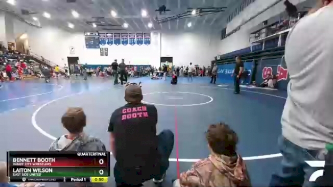 43 lbs Quarterfinal - Laiton Wilson, East Side United vs Bennett Booth ...