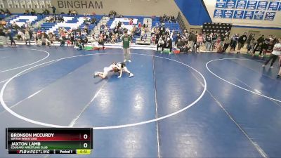 65-72 lbs Round 4 - Jaxton Lamb, Cougars Wrestling Club vs Bronson McCurdy, Uintah Wrestling