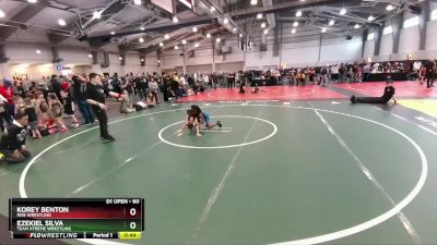 60 lbs Quarterfinal - Ezekiel Silva, Team Xtreme Wrestling vs Korey Benton, Rise Wrestling