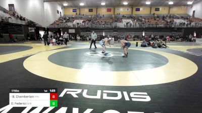 175 lbs Quarterfinal - Brian Chamberlain, The Phelps School vs Dominic Federici, Wyoming Seminary