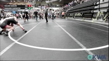 86-92 lbs Consolation - Walker Harlow, Standfast vs Paisleigh Carpenter, Midwest City Bombers Youth Wrestling Club