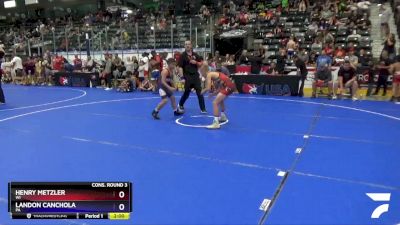 92 lbs Cons. Round 3 - Henry Metzler, WI vs Landon Canchola, PA