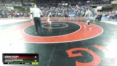 4A 113 lbs Champ. Round 1 - Ahmad Banishamsa, Lake Stevens vs Adrian Molina, Newport (Bellevue)