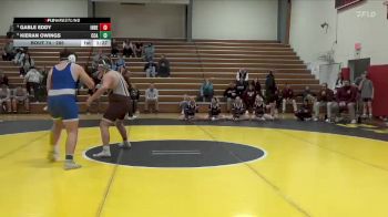 285 lbs Quarterfinal - Kieran Owings, Clear Creek-Amana vs Gable Eddy, Independence