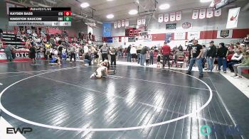 60 lbs Quarterfinal - Kayden Bass, Grove Takedown Club vs Kingston Baucom, Salina Wrestling Club
