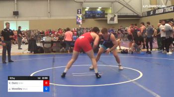 92 kg Round Of 16 - Vince Dietz, SCSU vs Jakob Woodley, Oklahoma