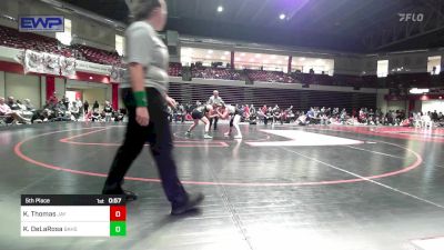 115 lbs 5th Place - Kenadee Thomas, Jay High School vs Kristen DeLaRosa, Broken Arrow Girls HS