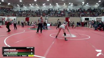 109 lbs Cons. Round 2 - Jaden Hughes, Frankton Wrestling Club vs Alyvia Wickizer, Hybrid Wrestling Club