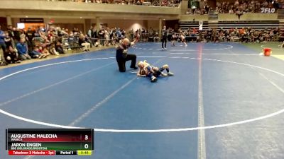 61 lbs Champ. Round 1 - Augustine Malecha, Waseca vs Jaron Engen, BBE (Belgrade/Brooten)
