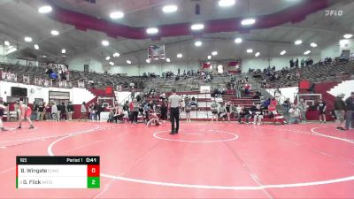 165 lbs Cons. Round 4 - Gabriel Flick, New Palestine vs Brody Wingate, East Central Wrestling Club