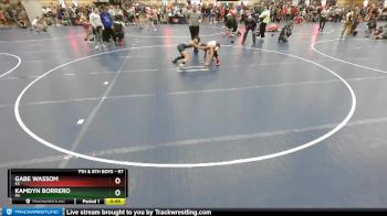 97 lbs Champ. Round 1 - Gabe Wassom, KS vs Kamdyn Borrero, PA