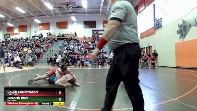 285 lbs Semifinal - Caleb Cunningham, Crestview vs Grason Bias, Ontario