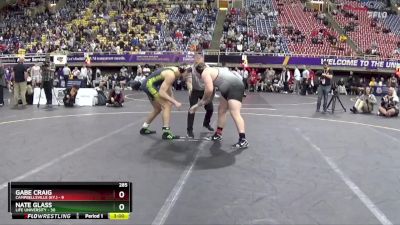 285 lbs Semis & 3rd Wb (16 Team) - Gabe Craig, Campbellsville (Ky.) vs Nate Glass, Life University