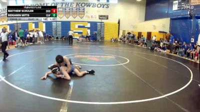 106 lbs Semifinals (8 Team) - Benjamin Mitts, Clay vs Matthew Schuler, Charlotte Hs