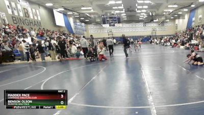 67 lbs Cons. Round 3 - Benson Olson, Riverton Wolf Pack vs Maddex Pace, Champions Wrestling Club